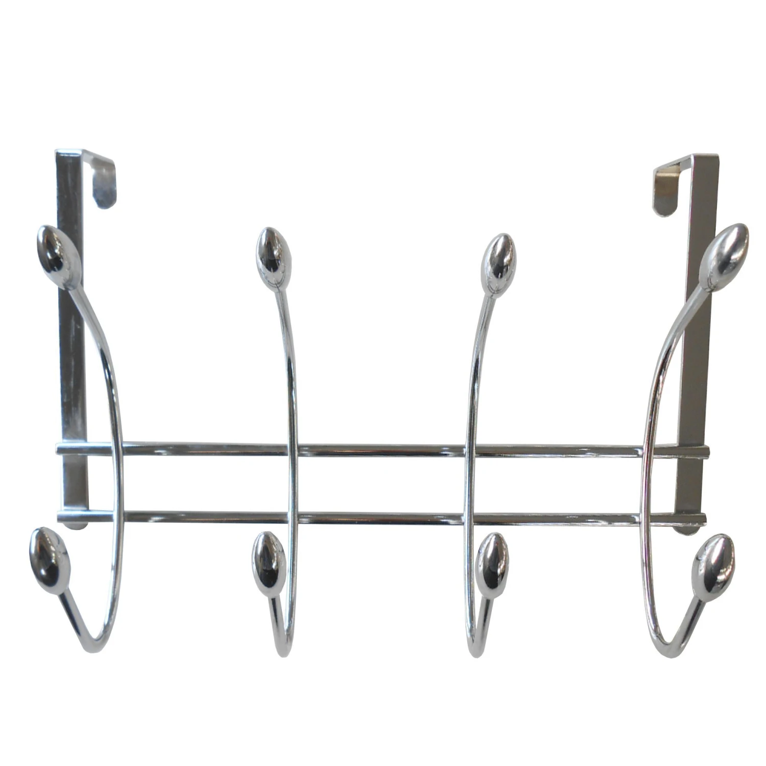 Chrome Effect Acorn 4 Hook Rail, (L)375mm (H)230mm 3 Chrome Effect Acorn 4 Hook Rail, (L)375mm (H)230mm