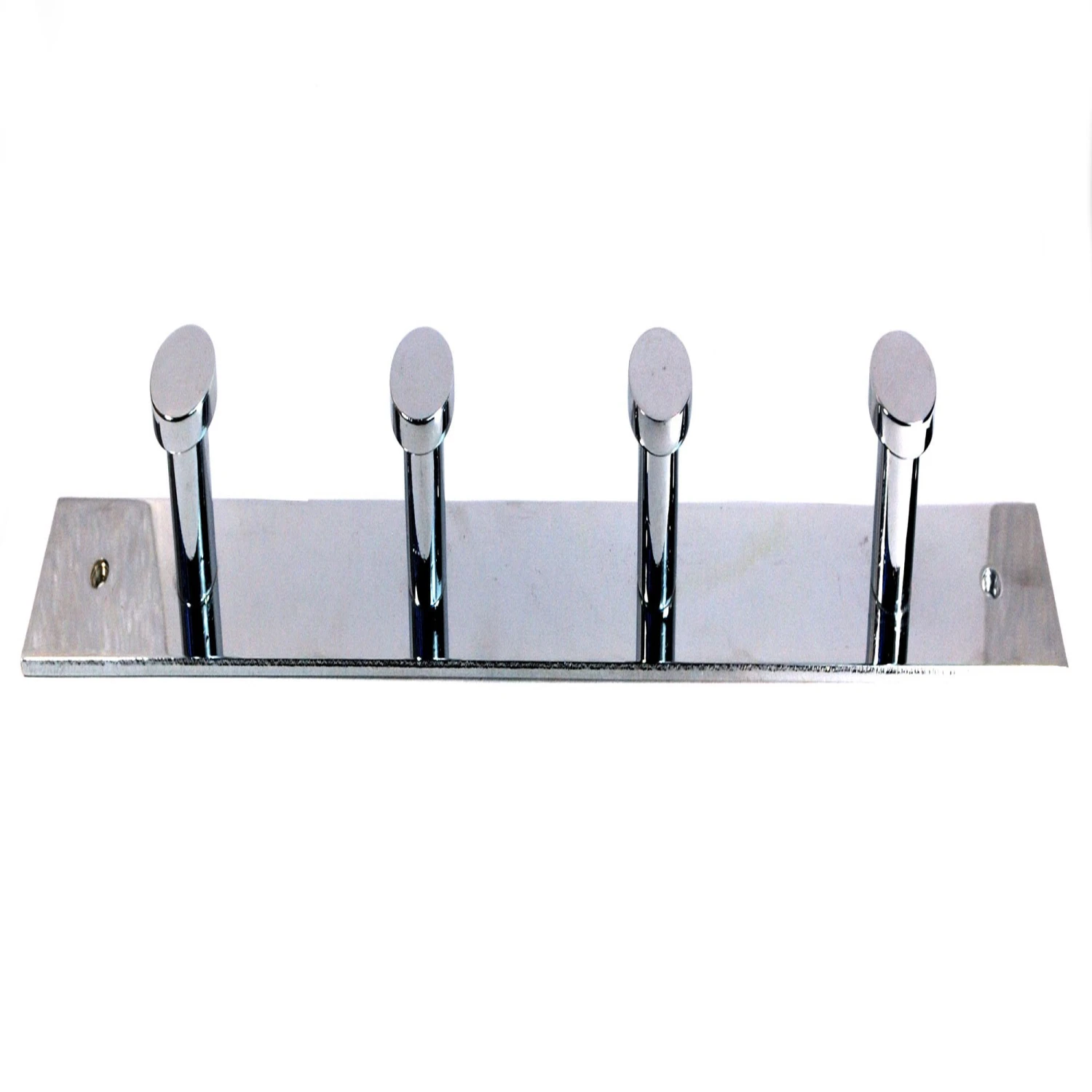 Chrome Effect Contemporary 4 Hook Rail, (L)400mm (H)40mm 3 Chrome Effect Contemporary 4 Hook Rail, (L)400mm (H)40mm