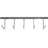 Chrome Effect Steel 5 Hook Rail, (L)398mm (H)40mm