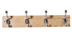 Chrome Effect Swirl 4 Hook Rail, (L)405mm (H)12mm