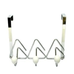 Chrome Effect Triangle 3 Hook Rail, (L)270mm (H)160mm