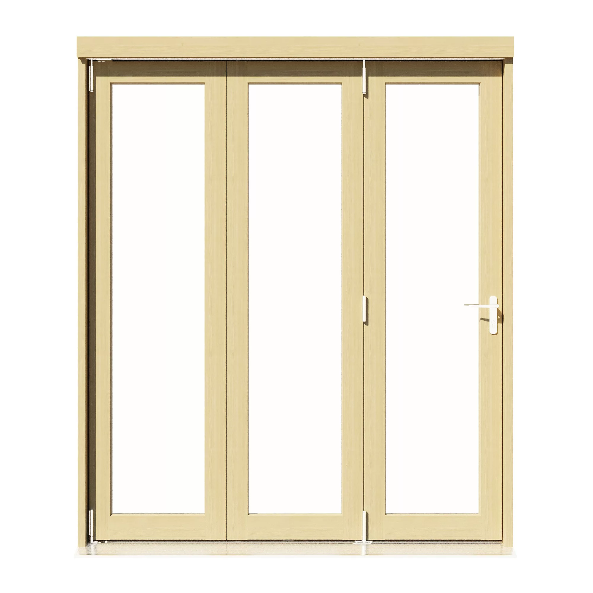 Clear Fully Glazed Softwood Clear Pine Veneer External 3 Sliding Bi-fold Patio Door, (H)2090mm (W)1790mm 3 Clear Fully Glazed Softwood Clear Pine Veneer External 3 Sliding Bi-fold Patio Door, (H)2090mm (W)1790mm