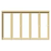 Clear Fully Glazed Softwood Clear Pine Veneer External 5 Sliding Bi-fold Patio Door, (H)2090mm (W)3590mm -WoodDepot Shop clear fully glazed softwood clear pine veneer external 5 sliding bi fold patio door h 2090mm w 3590mm5056118700399 02c