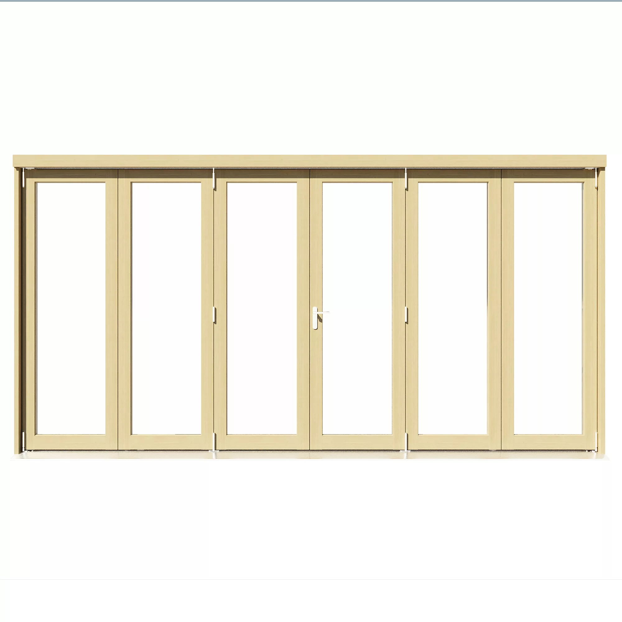 Clear Fully Glazed Softwood Clear Pine Veneer External 6 Sliding Bi-fold Patio Door, (H)2090mm (W)4190mm 3 Clear Fully Glazed Softwood Clear Pine Veneer External 6 Sliding Bi-fold Patio Door, (H)2090mm (W)4190mm