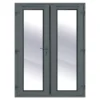 Clear Glazed Grey UPVC External French Door Set, (H)2090mm (W)1490mm -WoodDepot Shop clear glazed grey upvc external french door set h 2090mm w 1490mm5056118701655 02c