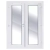 Clear Glazed White UPVC External French Door Set, (H)2090mm (W)1790mm
