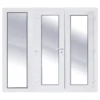 Clear Glazed White UPVC External French Door Set, (H)2090mm (W)2390mm 1 Clear Glazed White UPVC External French Door Set, (H)2090mm (W)2390mm -WoodDepot Shop clear glazed white upvc external french door set h 2090mm w 2390mm5056118701693 36c