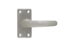 Colours Abla Silver Effect Aluminium Straight Latch Door Handle (L)109mm