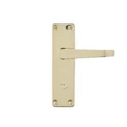 Colours Arsk Polished Brass Effect Steel Straight Bathroom Door Handle (L)101mm -WoodDepot Shop colours arsk polished brass effect steel straight bathroom door handle l 101mm3663602830788 04bq