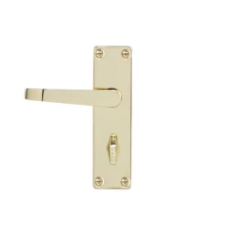 Colours Arsk Polished Brass Effect Steel Straight Bathroom Door Handle (L)101mm -WoodDepot Shop colours arsk polished brass effect steel straight bathroom door handle l 101mm3663602830788 06bq