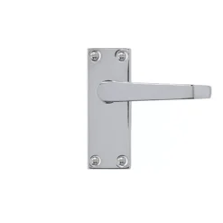 Colours Arsk Polished Chrome Effect Steel Straight Latch Door Handle (L)101mm