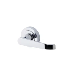 Colours Arsk Polished Chrome Effect Steel Straight Latch Push-on Rose Door Handle (L)101mm