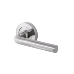 Colours Ayen Nickel Effect Aluminium Straight Latch Door Handle (L)120mm