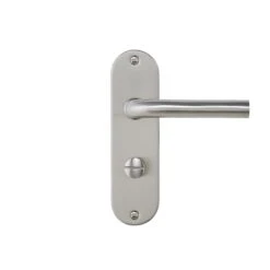 Colours Ayen Satin Nickel Effect Steel Straight Bathroom Door Handle (L)120mm -WoodDepot Shop colours ayen satin nickel effect steel straight bathroom door handle l 120mm3663602830191 04bq