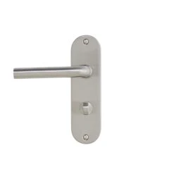 Colours Ayen Satin Nickel Effect Steel Straight Bathroom Door Handle (L)120mm -WoodDepot Shop colours ayen satin nickel effect steel straight bathroom door handle l 120mm3663602830191 05bq