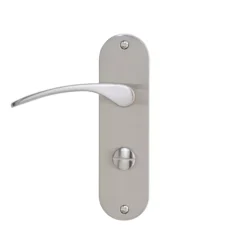 Colours Beare Satin Nickel Effect Aluminium & Steel Curved Bathroom Door Handle (L)110mm -WoodDepot Shop colours beare satin nickel effect aluminium steel curved bathroom door handle l 110mm3663602829966 03bq