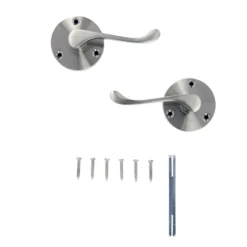 Colours Beja Nickel Effect Aluminium Scroll Latch Door Handle (L)96mm -WoodDepot Shop colours beja nickel effect aluminium scroll latch door handle l 96mm3663602833093 03bq