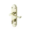 Colours Beja Polished Brass Effect Steel Scroll Bathroom Door Handle (L)96mm -WoodDepot Shop colours beja polished brass effect steel scroll bathroom door handle l 96mm3663602829386 01bq
