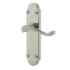 Colours Beja Satin Nickel Effect Steel Scroll Latch Door Handle (L)96mm, Pack Of 3