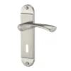 Colours Breage Satin Nickel Effect Steel Curved Lock Door Handle (L)121mm, Pair -WoodDepot Shop colours breage satin nickel effect steel curved lock door handle l 121mm pair3663602828914 01bq