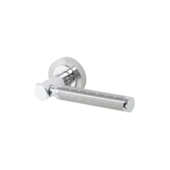 Colours Brigg Nickel Effect Aluminium Straight Latch Door Handle (L)132.8mm
