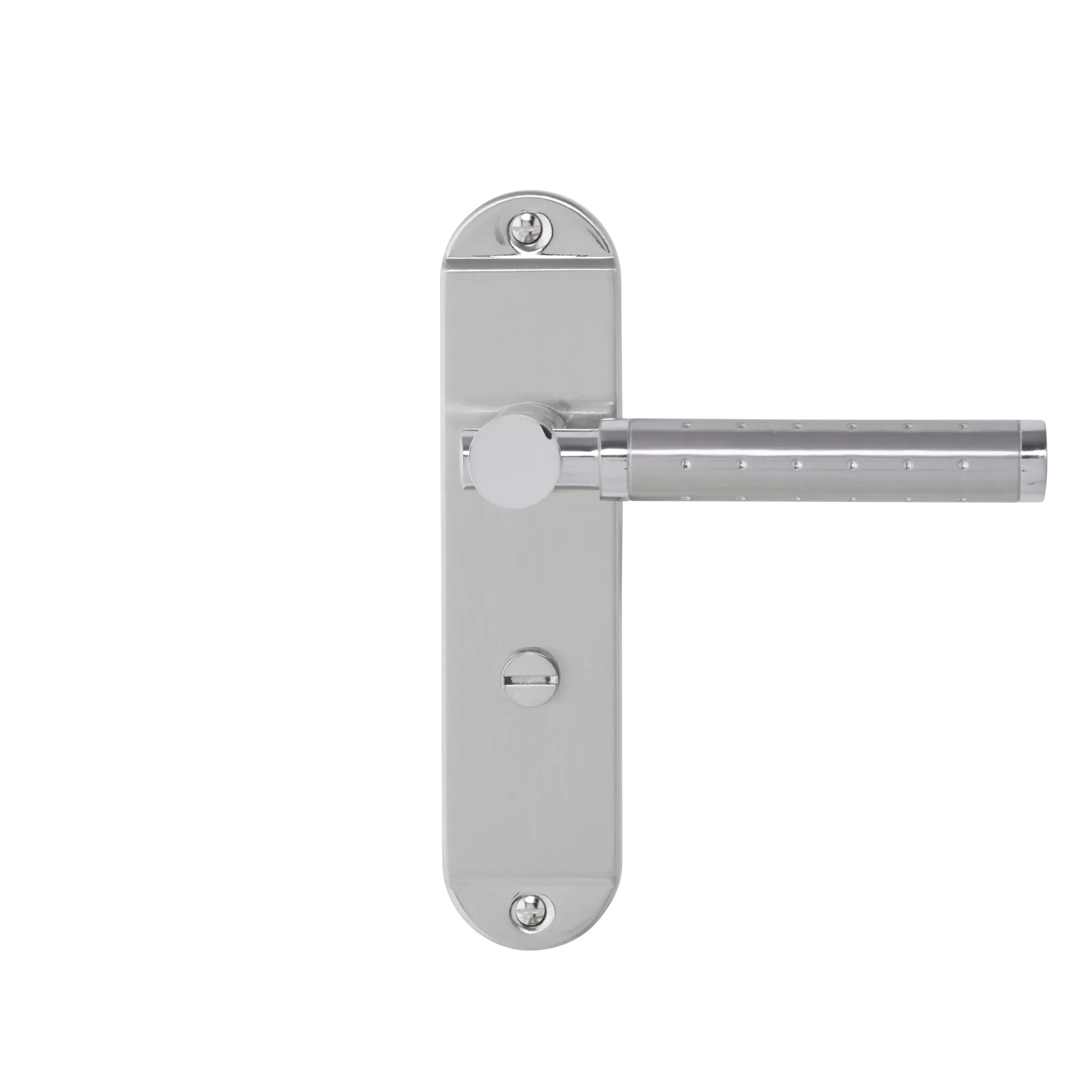 Colours Brigg Satin Nickel Effect Aluminium & Steel Straight Bathroom Door Handle (L)132.8mm 4 Colours Brigg Satin Nickel Effect Aluminium & Steel Straight Bathroom Door Handle (L)132.8mm - Image 2