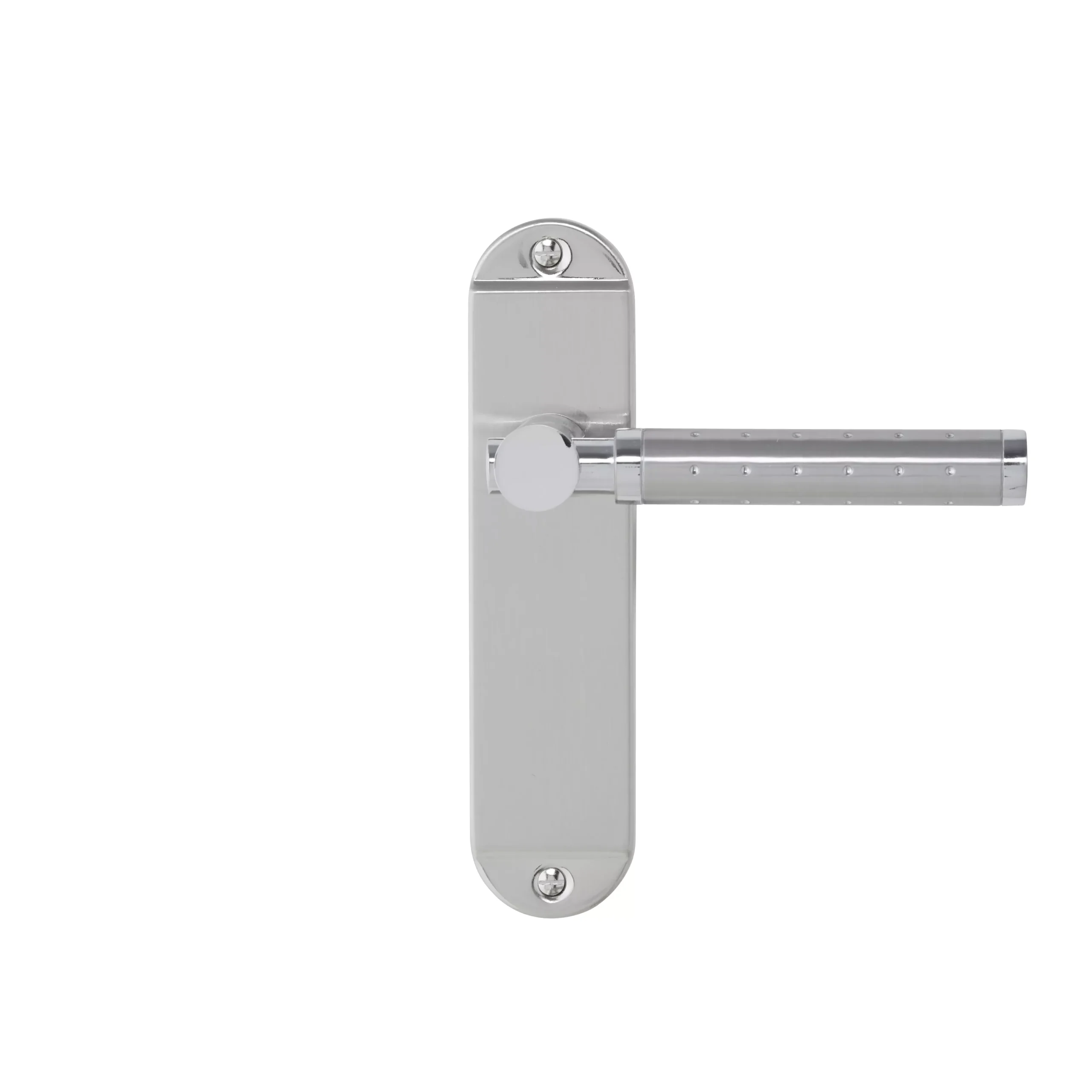 Colours Brigg Satin Nickel Effect Aluminium & Steel Straight Latch Door Handle (L)132.8mm 4 Colours Brigg Satin Nickel Effect Aluminium & Steel Straight Latch Door Handle (L)132.8mm - Image 2