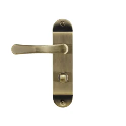 Colours Caspe Antique Brass Effect Steel Straight Bathroom Door Handle (L)112mm, Pair -WoodDepot Shop colours caspe antique brass effect steel straight bathroom door handle l 112mm pair3663602828501 03bq