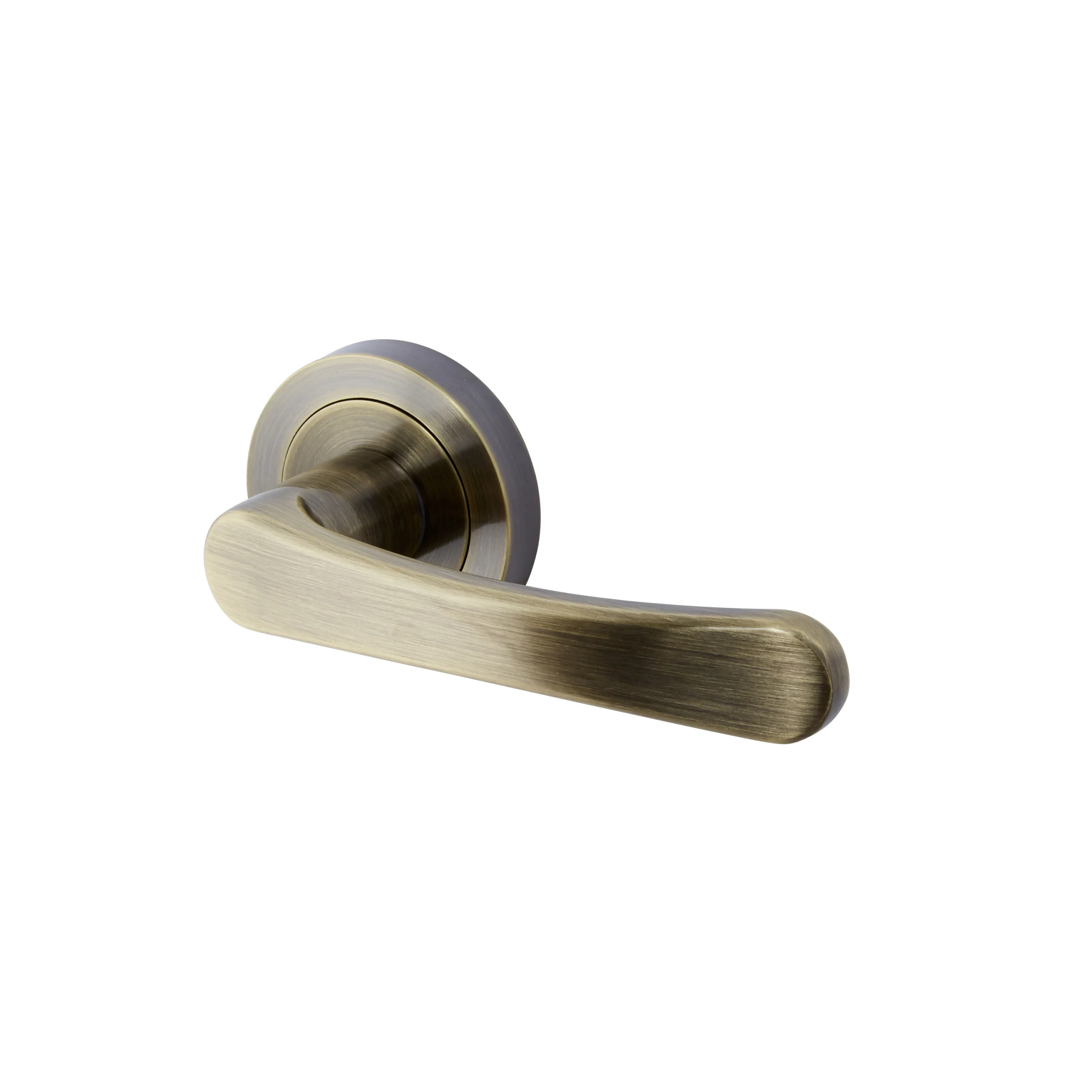 Colours Caspe Brown Antique Brass Effect Aluminium Straight Latch Door Handle (L)112mm, Pair 3 Colours Caspe Brown Antique Brass Effect Aluminium Straight Latch Door Handle (L)112mm, Pair
