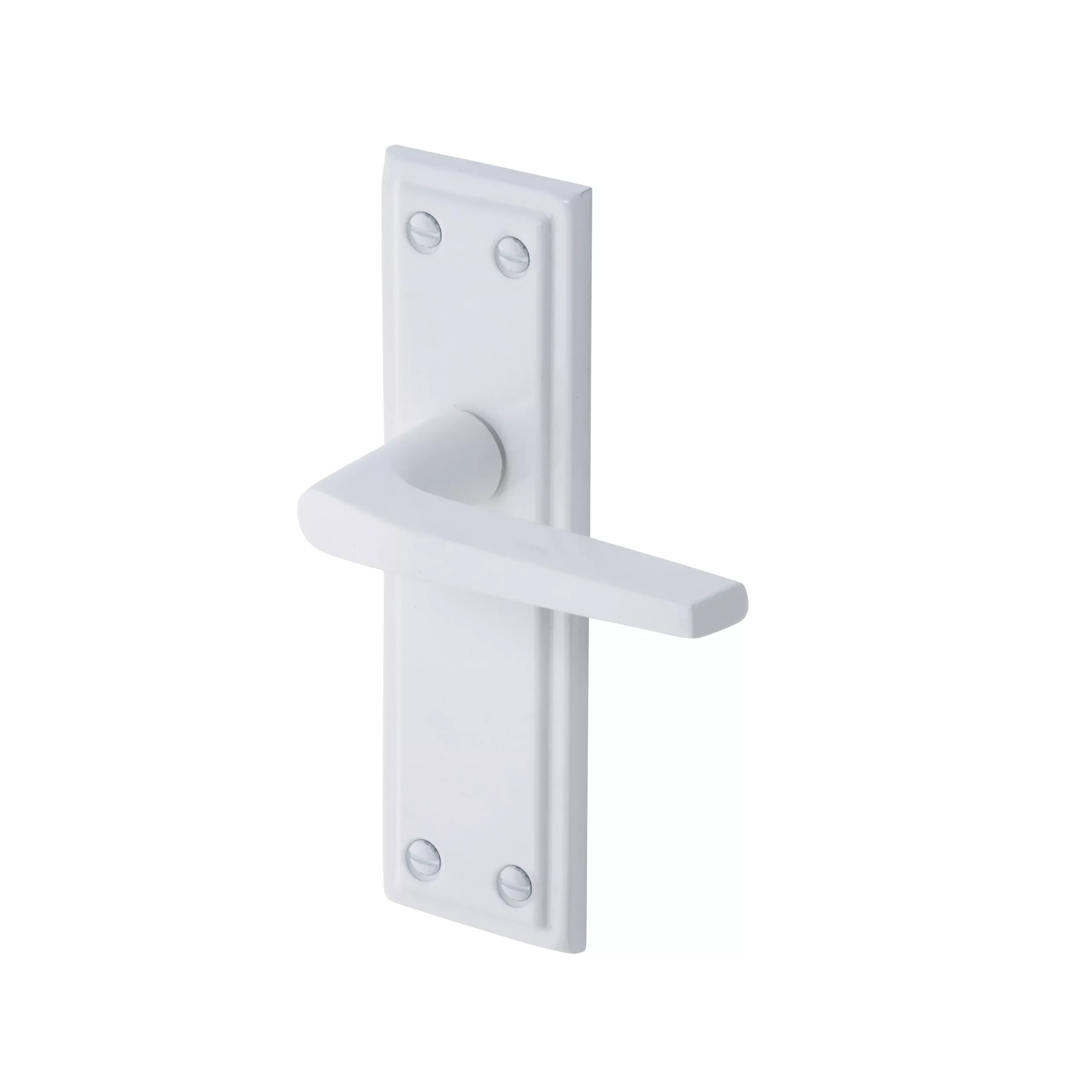 Colours Colan White Aluminium Straight Latch Door Handle (L)106mm 3 Colours Colan White Aluminium Straight Latch Door Handle (L)106mm