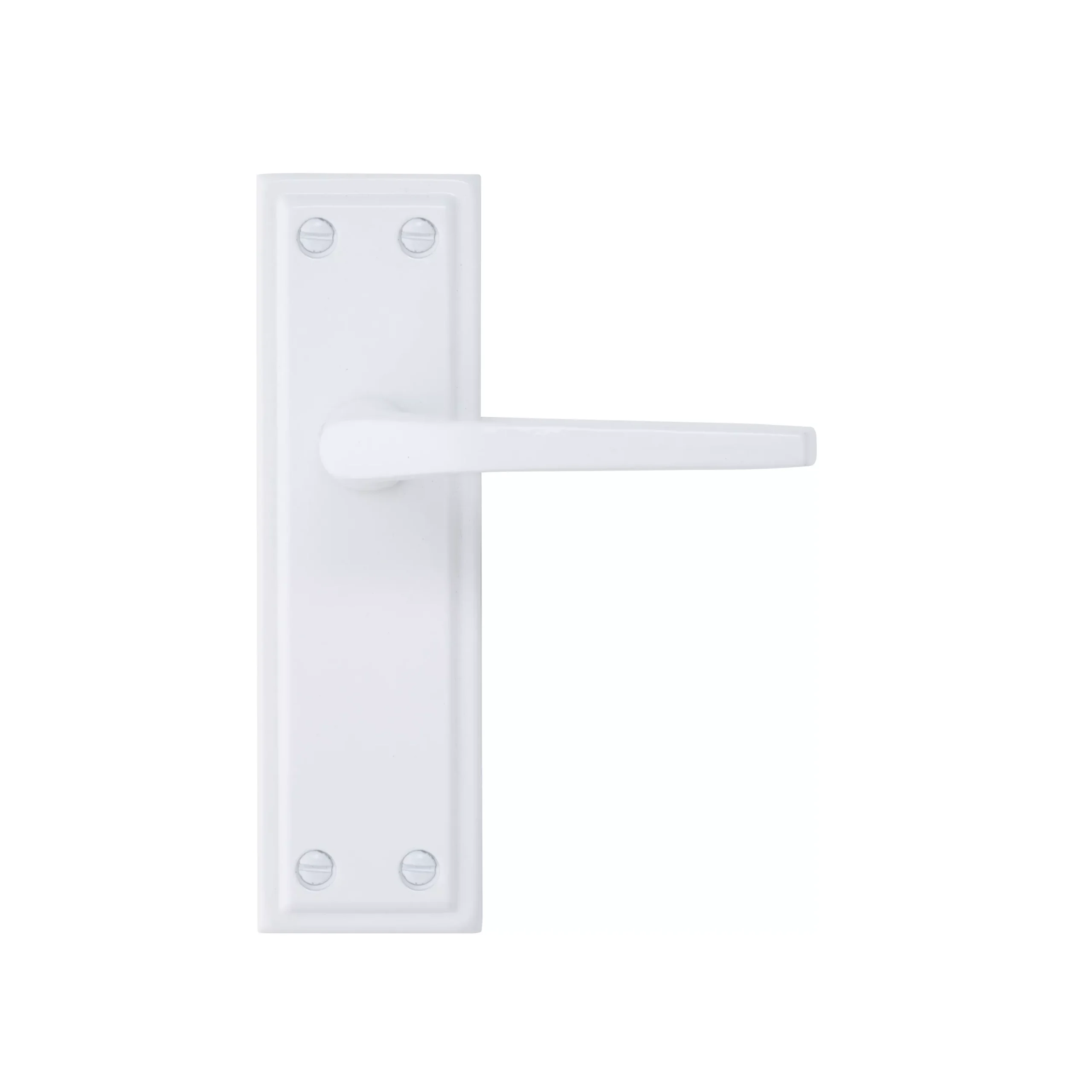 Colours Colan White Aluminium Straight Latch Door Handle (L)106mm 4 Colours Colan White Aluminium Straight Latch Door Handle (L)106mm - Image 2