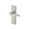 Colours Sennen Nickel Effect Aluminium Scroll Latch Door Handle (L)105mm, Pair