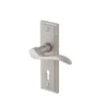 Colours Sennen Nickel Effect Aluminium Scroll Lock Door Handle (L)105mm, Pair -WoodDepot Shop colours sennen nickel effect aluminium scroll lock door handle l 105mm pair3663602830924 01bq