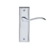 Colours Sennen Polished Chrome Effect Aluminium Scroll Latch Door Handle (L)105mm, Pack Of 3 -WoodDepot Shop colours sennen polished chrome effect aluminium scroll latch door handle l 105mm pack of 33663602830962 01bq
