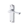 Colours Sheya Polished Chrome Effect Aluminium Scroll Latch Door Handle (L)111mm, Pair