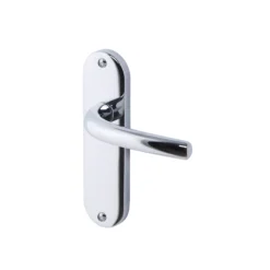 Colours Soure Polished Chrome Effect Aluminium Straight Latch Door Handle (L)125mm
