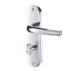 Colours Soure Polished Chrome Effect Aluminium Straight WC Door Handle (L)125mm