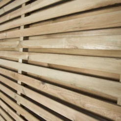 Contemporary Double Slatted Wooden Fence Panel (W)1.8m (H)1.8m, Pack Of 5 -WoodDepot Shop contemporary double slatted wooden fence panel w 1 8m h 1 8m pack of 55013053168011 03bq