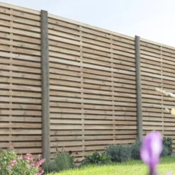 Contemporary Double Slatted Wooden Fence Panel (W)1.8m (H)1.8m, Pack Of 5 -WoodDepot Shop contemporary double slatted wooden fence panel w 1 8m h 1 8m pack of 55013053168011 04bq