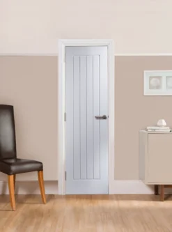 Cottage White Woodgrain Effect Internal Door, (H)1981mm (W)686mm (T)35mm -WoodDepot Shop cottage white woodgrain effect internal door h 1981mm w 686mm t 35mm5016622149015 01i