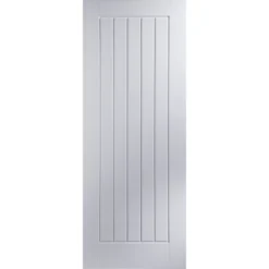 Cottage White Woodgrain Effect Internal Door, (H)2040mm (W)726mm (T)40mm