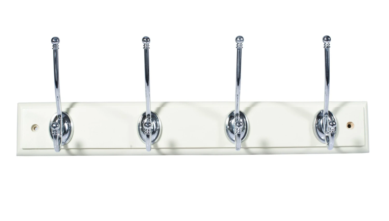 Cream 4 Hook Rail, (L)458mm (H)15mm 3 Cream 4 Hook Rail, (L)458mm (H)15mm