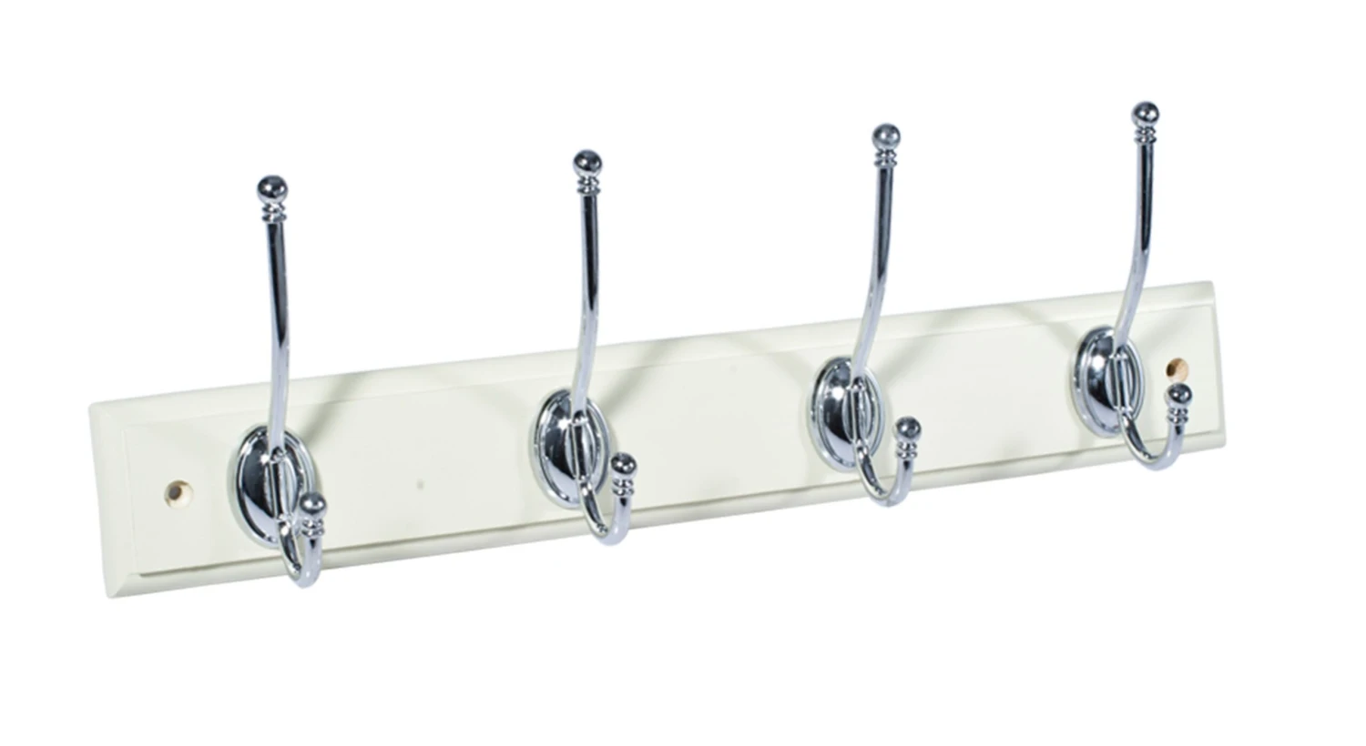 Cream 4 Hook Rail, (L)458mm (H)15mm 4 Cream 4 Hook Rail, (L)458mm (H)15mm - Image 2