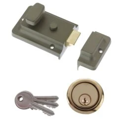 Diall Green Night Latch, (H)62mm (W)90mm