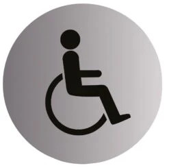 Disabled Stainless Steel Advisory Sign