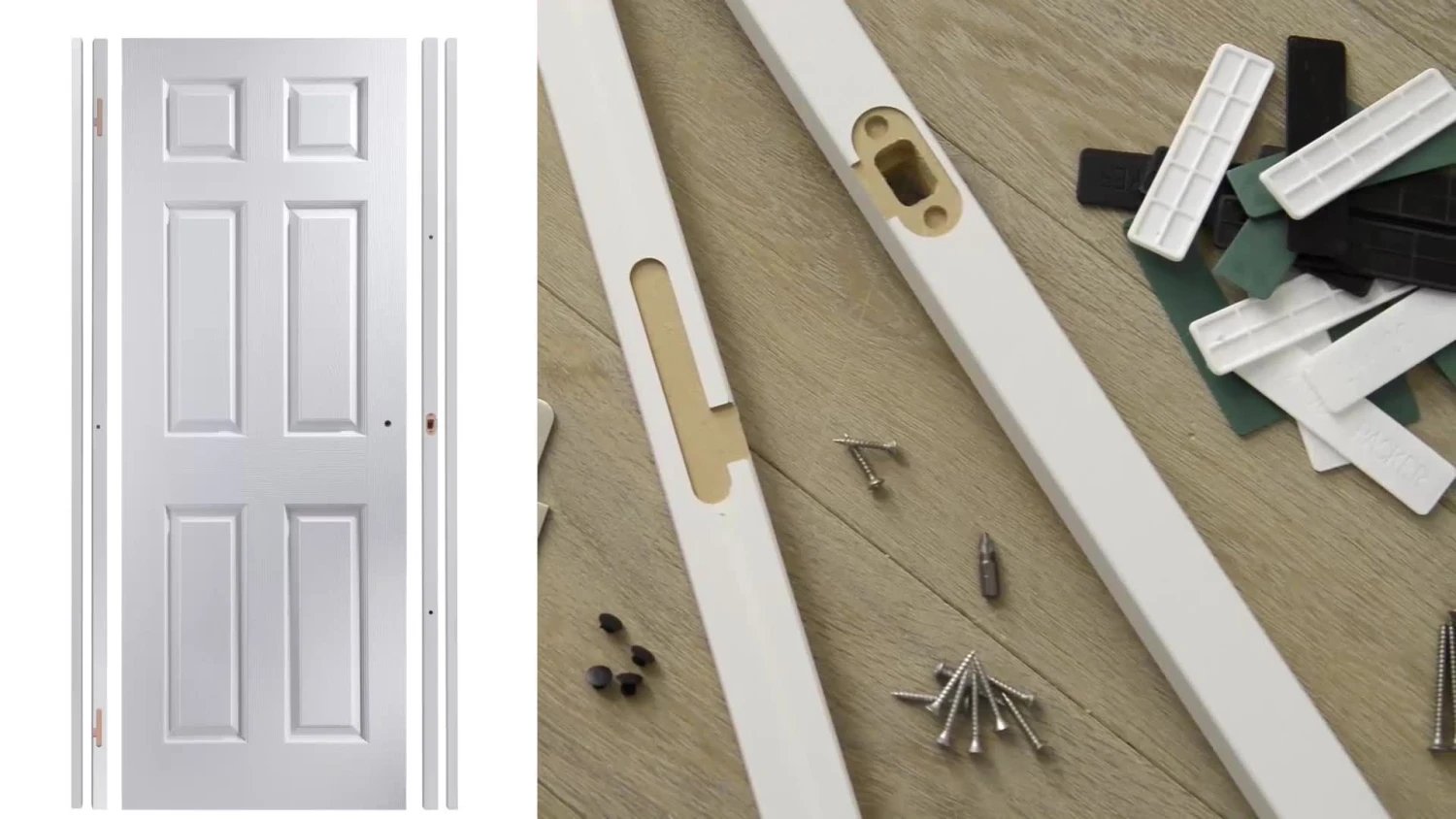 Easy Fit 6 Panel White Adjustable Internal Door & Frame Set, (H)1988mm-1996mm (W)759mm-771mm 4 Easy Fit 6 Panel White Adjustable Internal Door & Frame Set, (H)1988mm-1996mm (W)759mm-771mm - Image 2