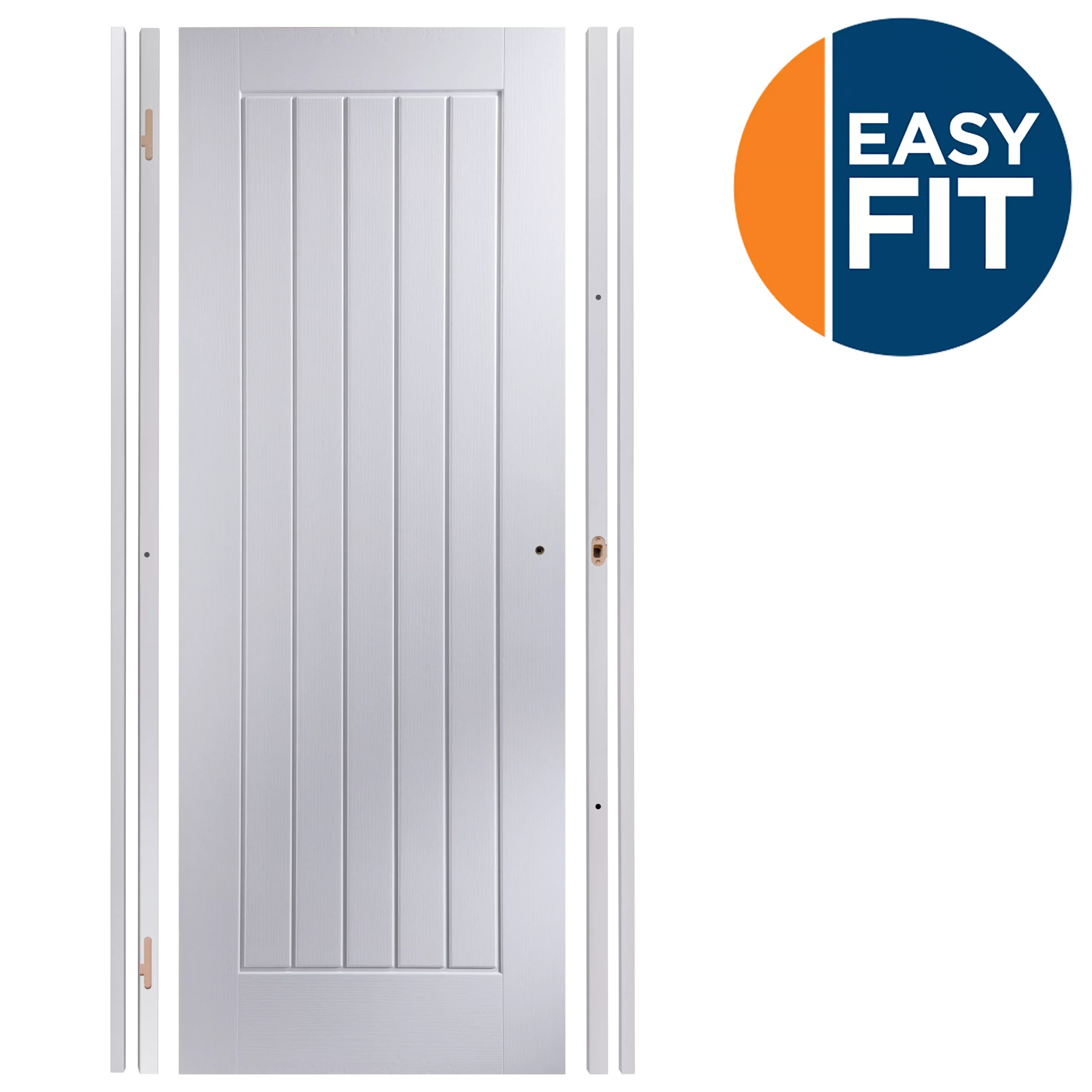Easy Fit Cottage White Adjustable Internal Door & Frame Set, (H)1988mm-1996mm (W)683mm-695mm 3 Easy Fit Cottage White Adjustable Internal Door & Frame Set, (H)1988mm-1996mm (W)683mm-695mm