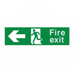 Fire Exit PVC Safety Sign, (H)125mm (W)400mm