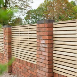 Forest Garden Contemporary Slatted Pressure Treated 4ft Wooden Decorative Fence Panel (W)1.8m (H)1.2m, Pack Of 4 -WoodDepot Shop forest garden contemporary slatted pressure treated 4ft wooden decorative fence panel w 1 8m h 1 2m pack of 45013053173008 01i bq