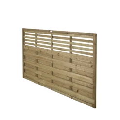 Forest Garden Contemporary Slatted Pressure Treated 4ft Wooden Fence Panel (W)1.8m (H)1.2m, Pack Of 3 -WoodDepot Shop forest garden contemporary slatted pressure treated 4ft wooden fence panel w 1 8m h 1 2m pack of 35013053153444 03c bq